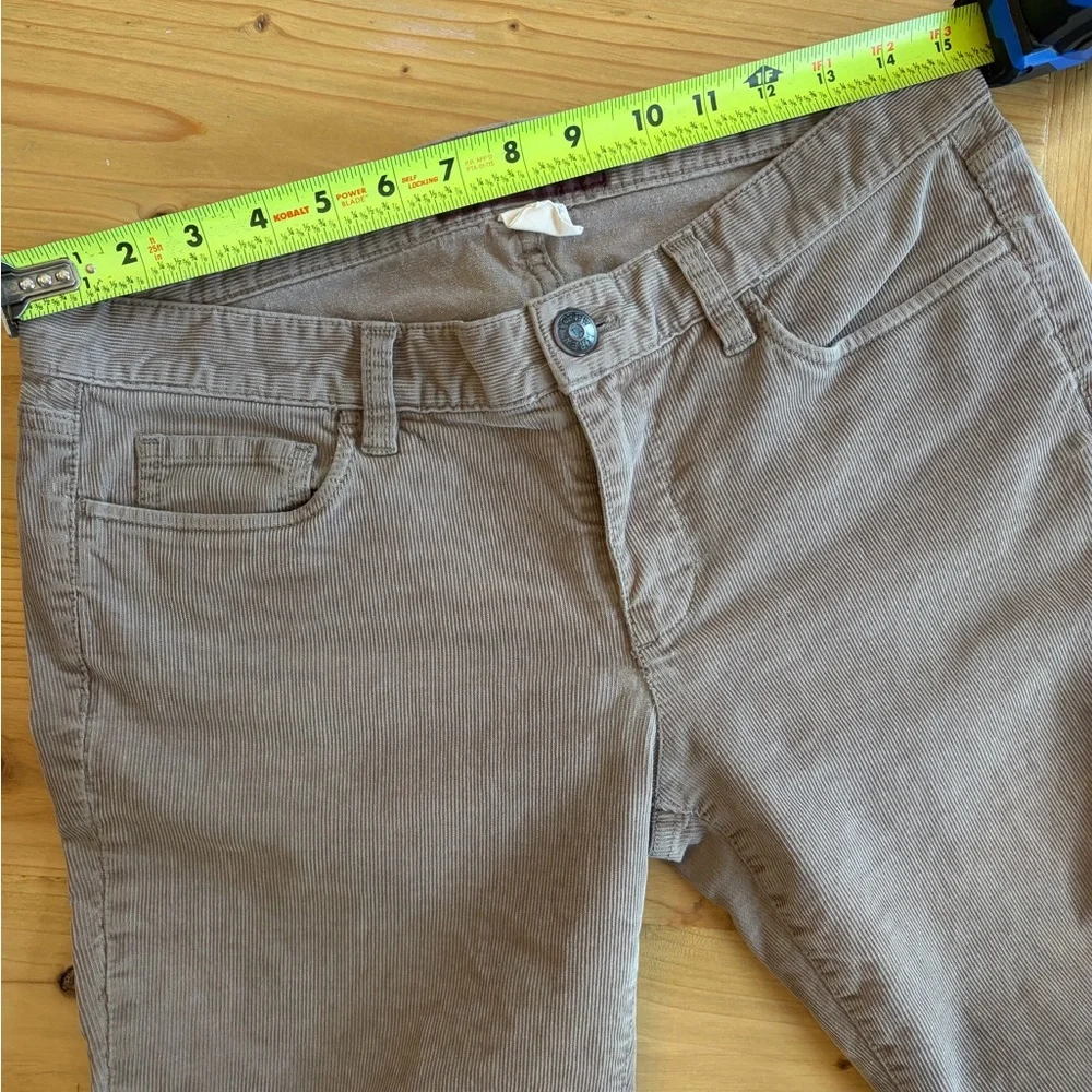 J. Crew Matchstick low rise tan Corduroy Pants 29S women’s